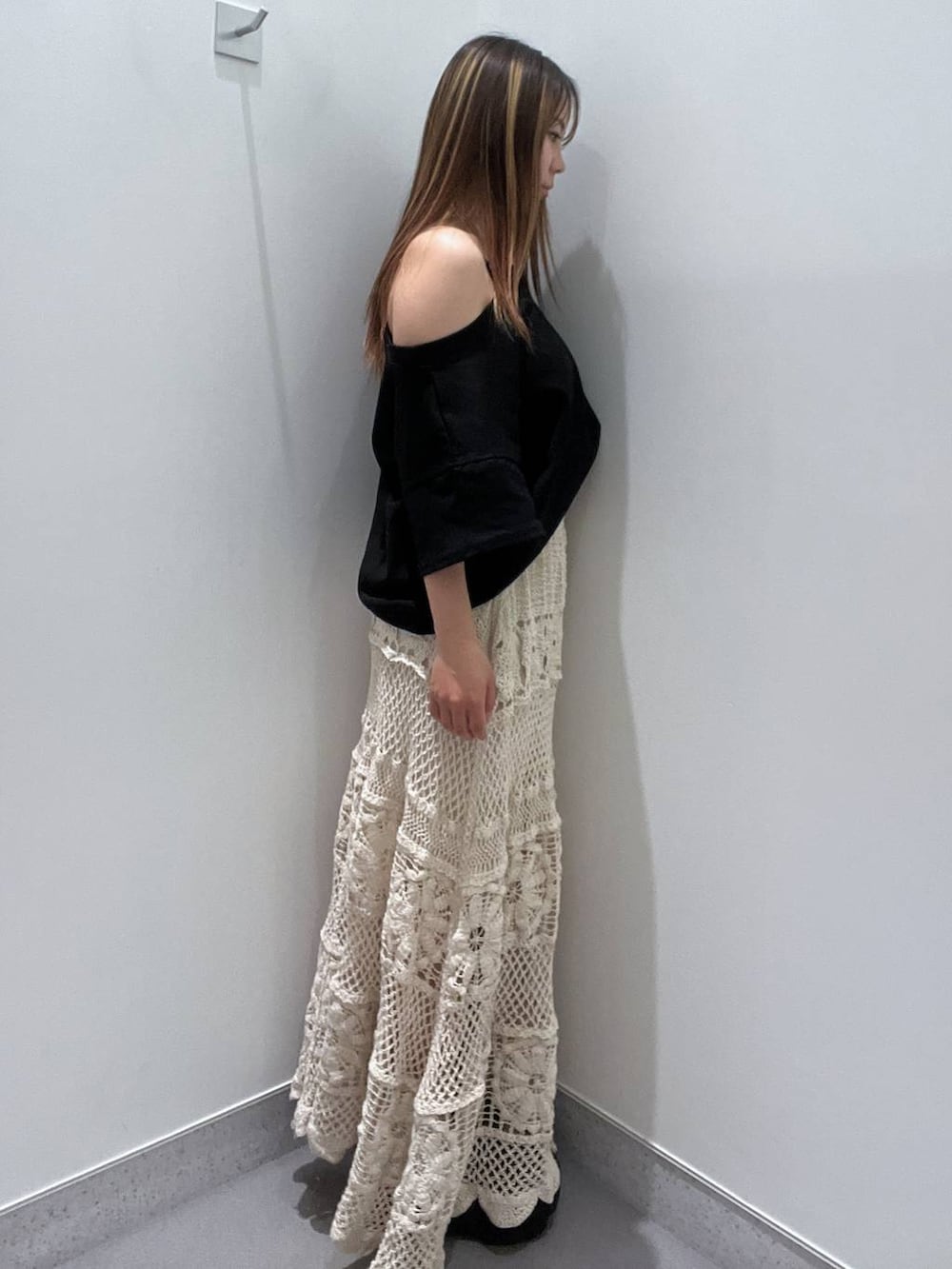 「夏コーデ」｜「FOREVER 21の【2025SS】カップ付きクロップドキャミ（キャミソール、ブラック系）」を使った、amiriiiさん（レディース・161cm）の夏コーディネートの2枚目の写真
