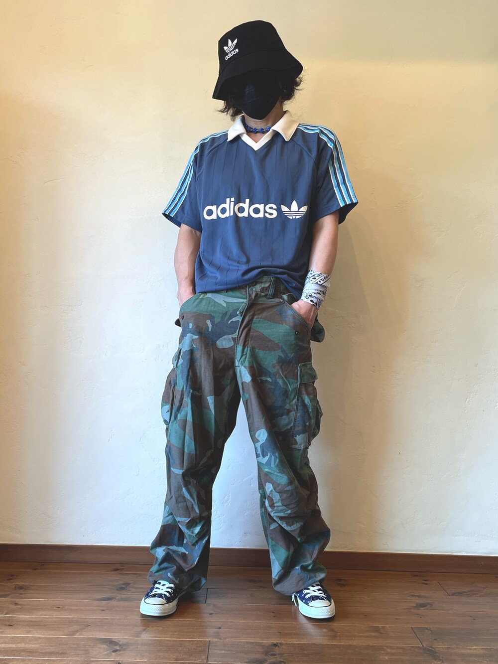 adidas アディダス ピンストライプジャージー シャツ 希少】adidas