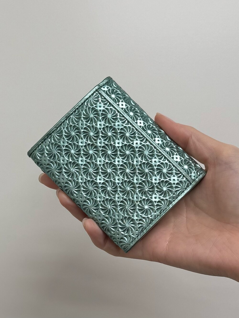 グリーン系の財布、グリーン系の財布を着用したレディースの秋コーディネートの8枚目の写真