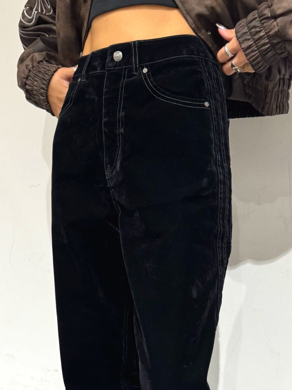 アディダス オリジナルス Athletic Dept ビンテージ合成皮革ジャケット