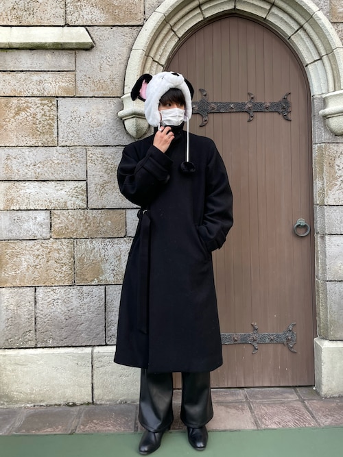 ウールタイロッケンコート(HARE)を使った人気ファッション