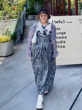 Metallic Flower 2way One-piece Dress/メタリックフラワー2WAY