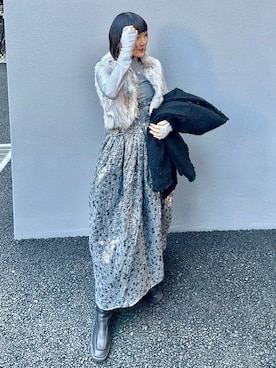 Metallic Flower 2way One-piece Dress/メタリックフラワー2WAY
