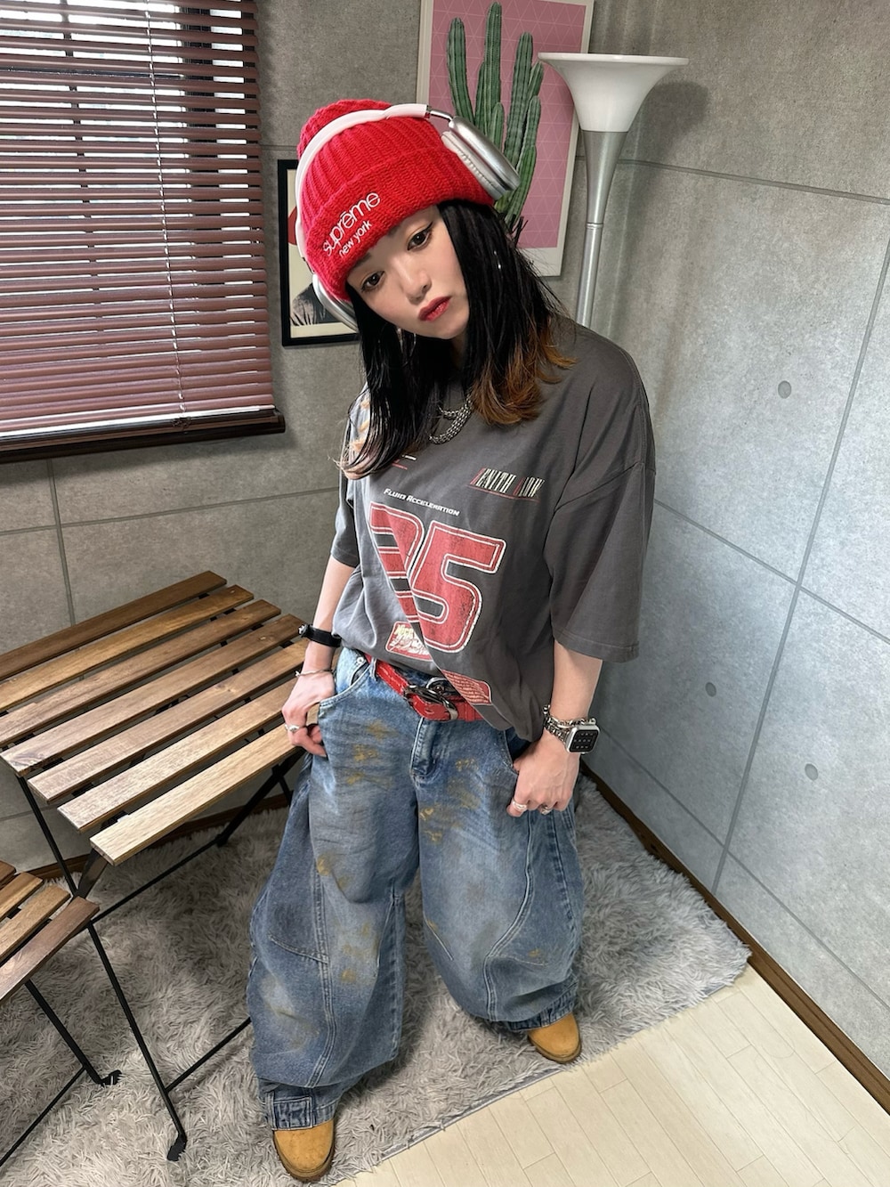 riruchiyan39｜Supreme のニットキャップ/ビーニーを使った