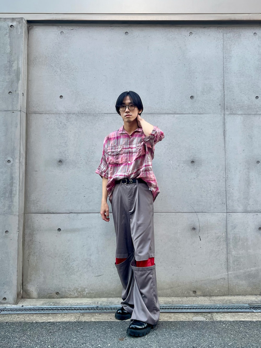 GRANCY チュール　レイヤードデザイン　スラックス GRANCY】Tulle Layereddesign Slacks / チュール レイヤード