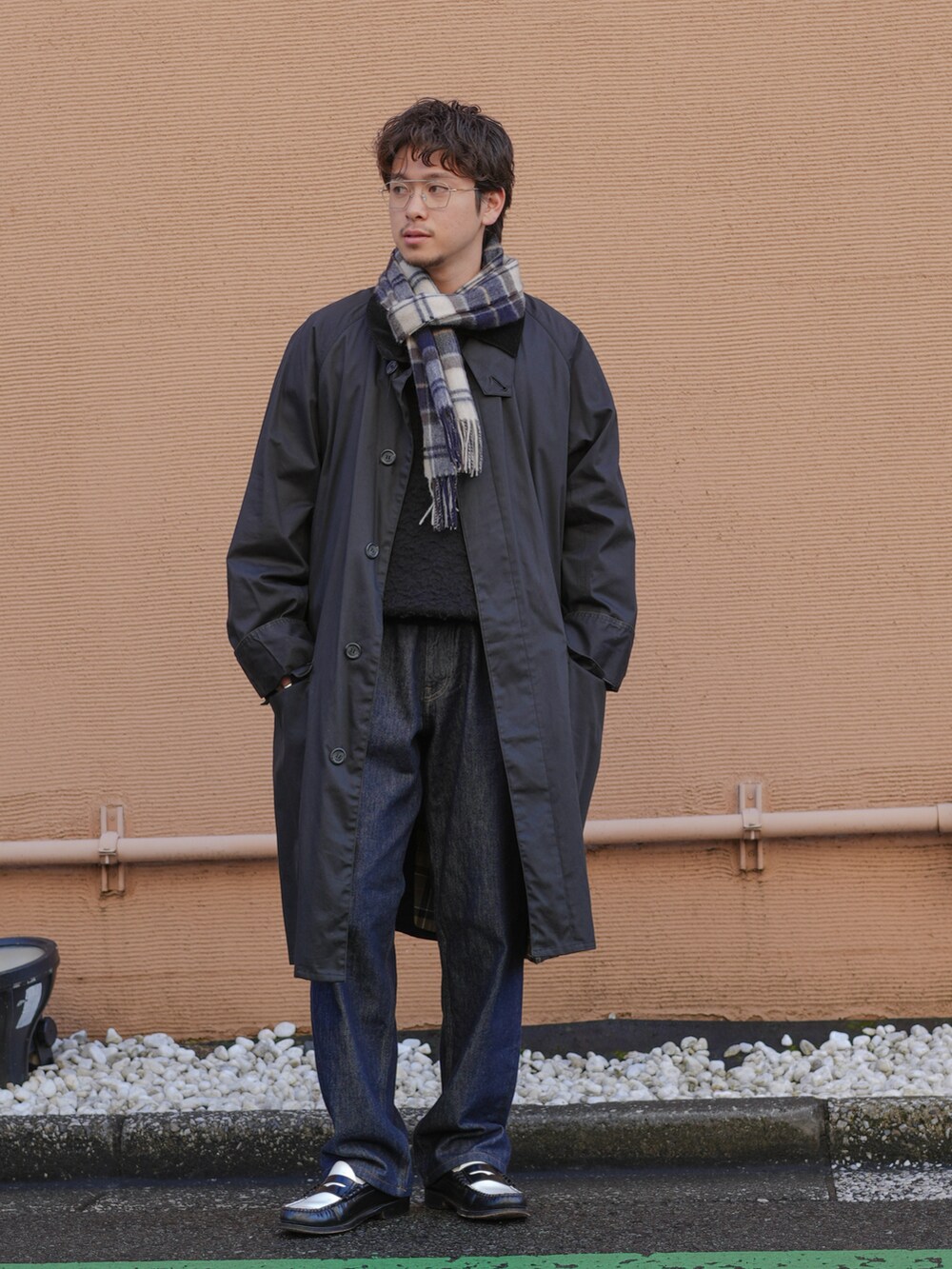 けーすけ｜Barbourのステンカラーコートを使ったコーディネート - WEAR