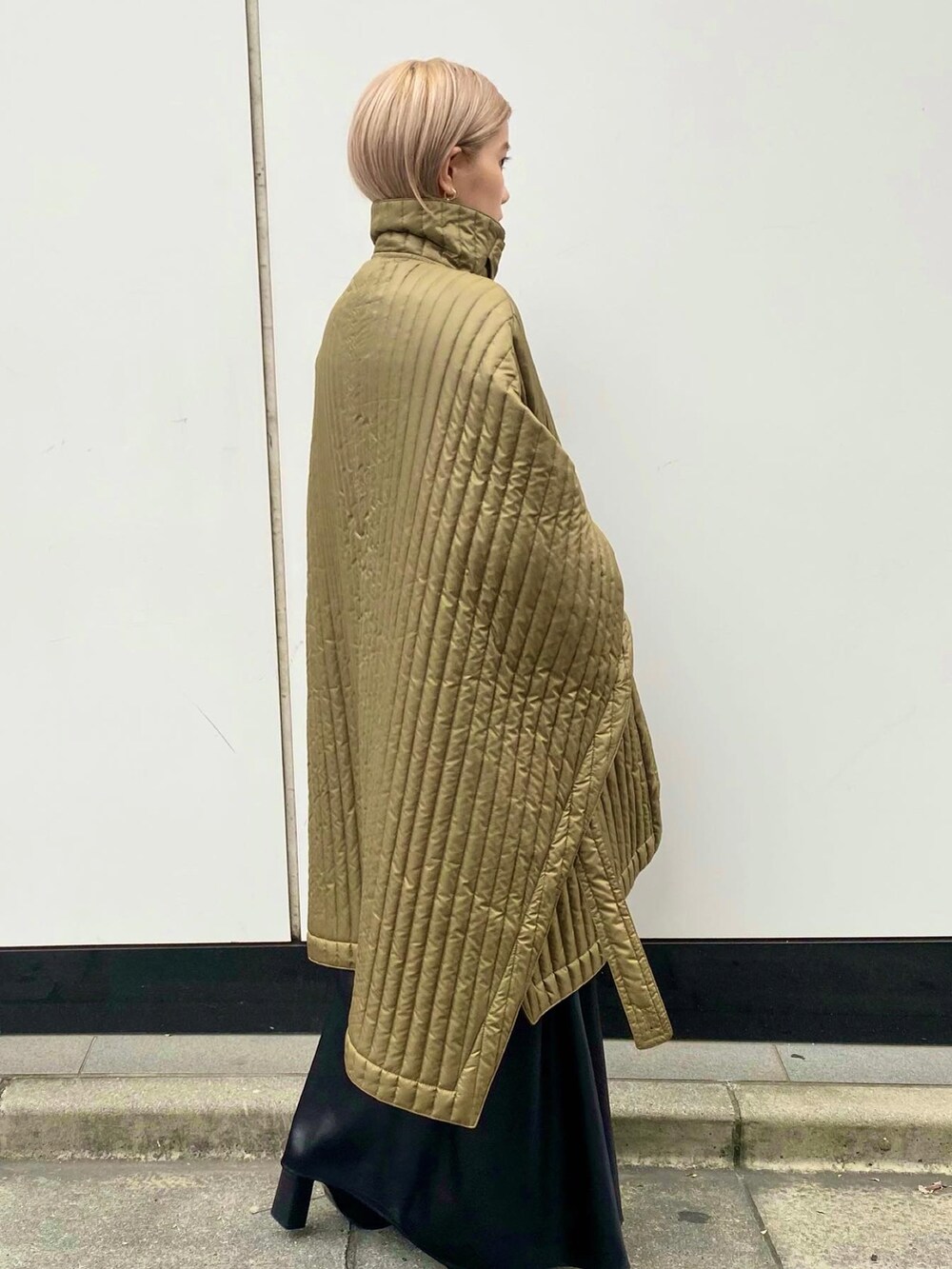nylon quilting poncho/LA PEAU DE GEM