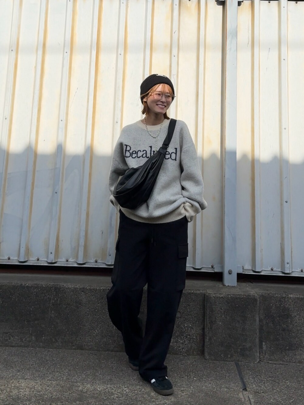 「お出かけコーデ、GU、FREAK'SSTORE、大人コーデ、休日スタイル」｜「FREAK'S STOREの限定展開　M65ライナーモッズセットコート（3WAY）（モッズコート、グリーン系）」を使った、yunさん（レディース・153cm）の冬コーディネートの2枚目の写真