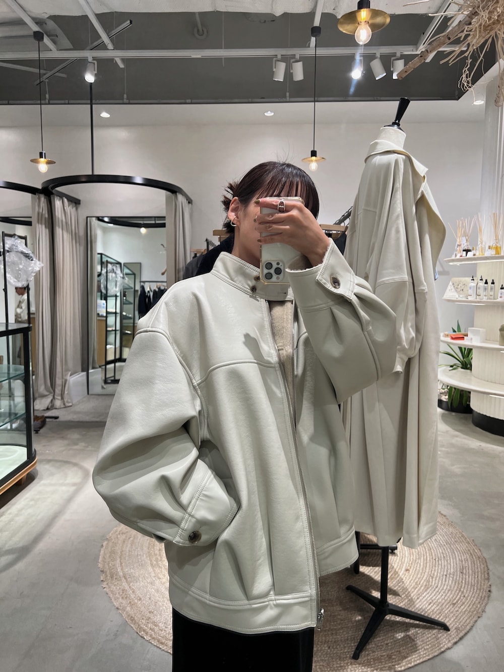 etre tokyo リバーシブルボアブルゾン