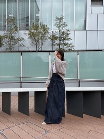 EDWIN×ETRETOKYO COREデニムハイライズサススカートを使った人気