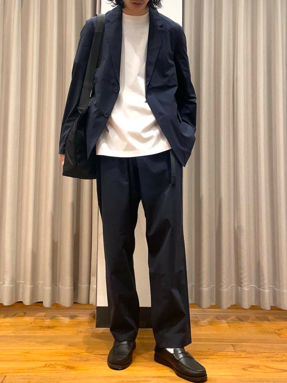 「アーバンリサーチ、別注、URBANRESEARCH、グラミチ、newarrival、solotex」｜「URBAN RESEARCHのnew basic 冷感COOL Tシャツ（Tシャツ/カットソー、ホワイト系）」を使った、RYOさん（メンズ・175cm）の春コーディネートの3枚目の写真