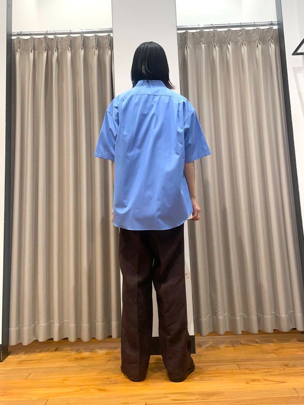「アーバンリサーチ、URBANRESEARCH、newarrival、newbasic」｜「URBAN RESEARCHのnew basic　THOMAS MASON SHORT-SLEEVE OVER SHIRTS（シャツ/ブラウス、ブルー系）」を使った、RYOさん（メンズ・175cm）の春コーディネートの2枚目の写真