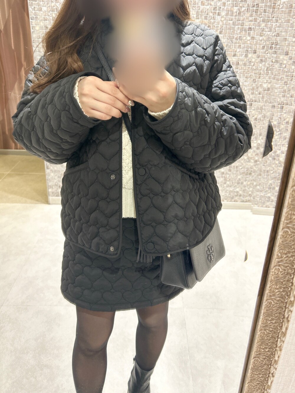 ZARA ハートキルティングジャケット ホワイト XS 少なく