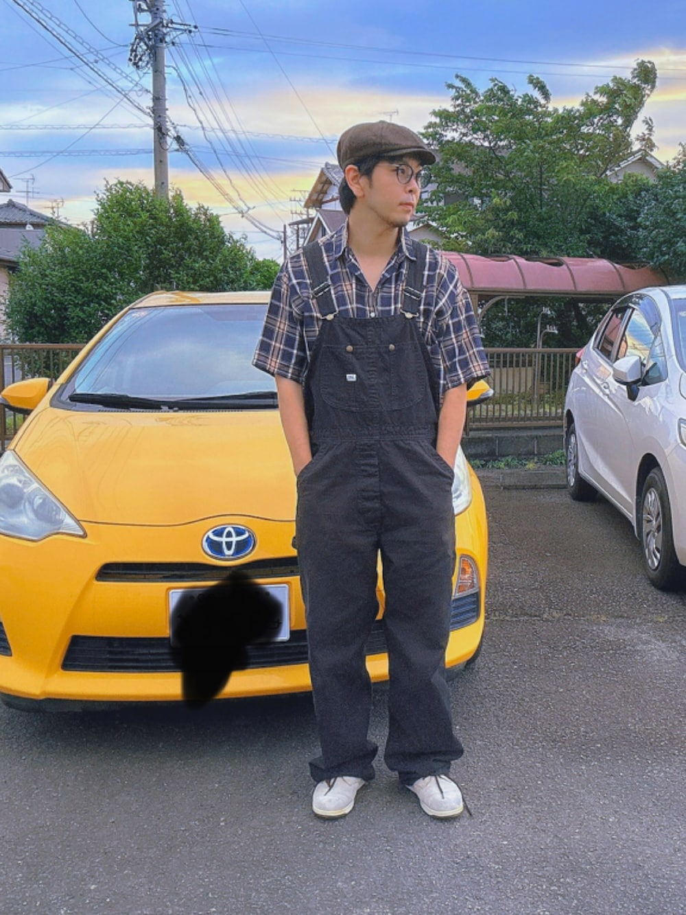 「オーバーオール」｜「INHERITのアイテム（シャツ/ブラウス、その他）」を使った、takumendismさん（メンズ・173cm）の夏コーディネートの2枚目の写真