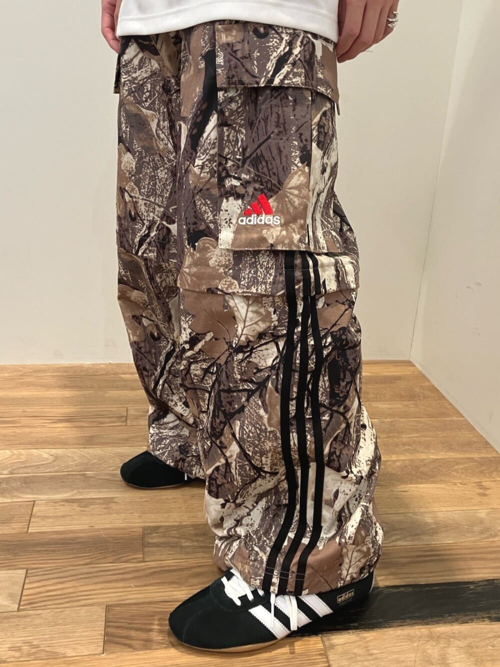 M 正規品 adidas ジップオフ カーゴパンツ 迷彩 マルチカモ アディダス