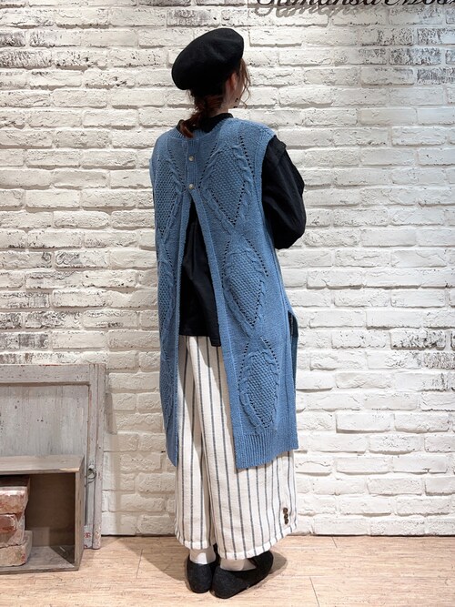 いっしき🐻（Samansa Mos2 ディアモール大阪）｜Samansa Mos2のハンチング/ベレー帽を使った