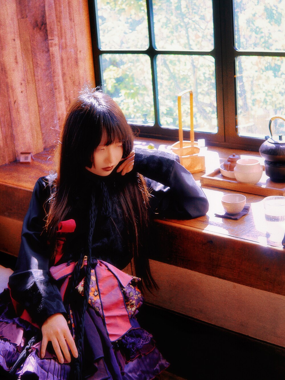 「春服デビュー宣言、春コーデ、OzzOn」｜「MORI NORIのアイテム（ジャケット/アウター、ブラック系）」を使った、yiwu_samaさん（レディース・160cm）の春コーディネートの3枚目の写真