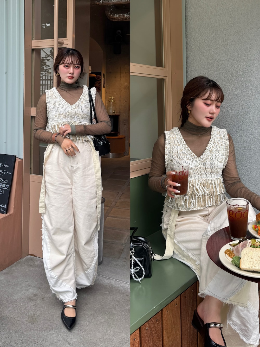 ホワイト系のドレスを着用したレディースの夏コーディネートの4枚目の写真