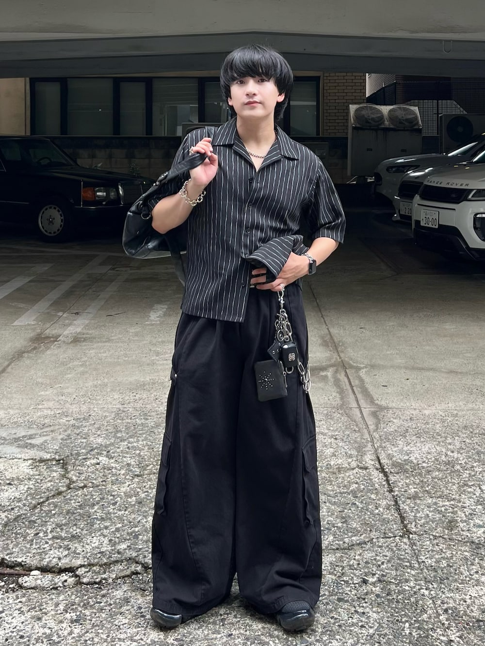 epnok スナップカーゴパンツ EPNK】Snap button tuck cargo pants / スナップボタンタック