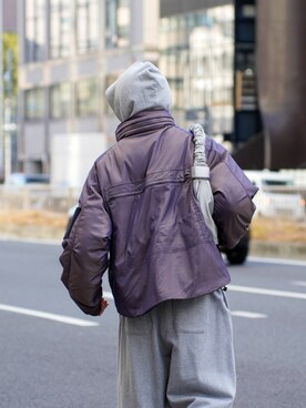 メ*男様 【’24モデル】AIVER イリディセントショートモンスターブルゾン AIVER（アイバー）の「AIVER イリディセントショートモンスター