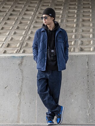 【当日または翌日発送】 ノースフェイス ジャストバウトシャツ ネイビー中綿 XL 当日または翌日発送】 ノースフェイス ジャストバウトシャツ ネイビー