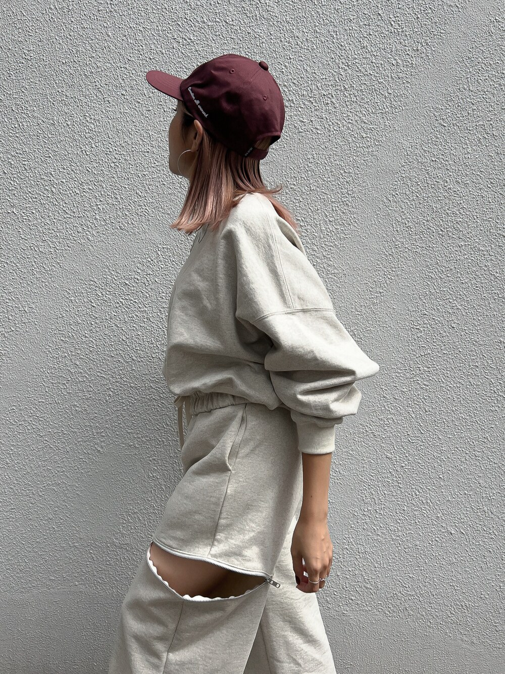 シールームリン Heavy Sweat Side Zipカットパンツ MIHO｜searoomlynnのスウェットを使ったコーディネート - WEAR