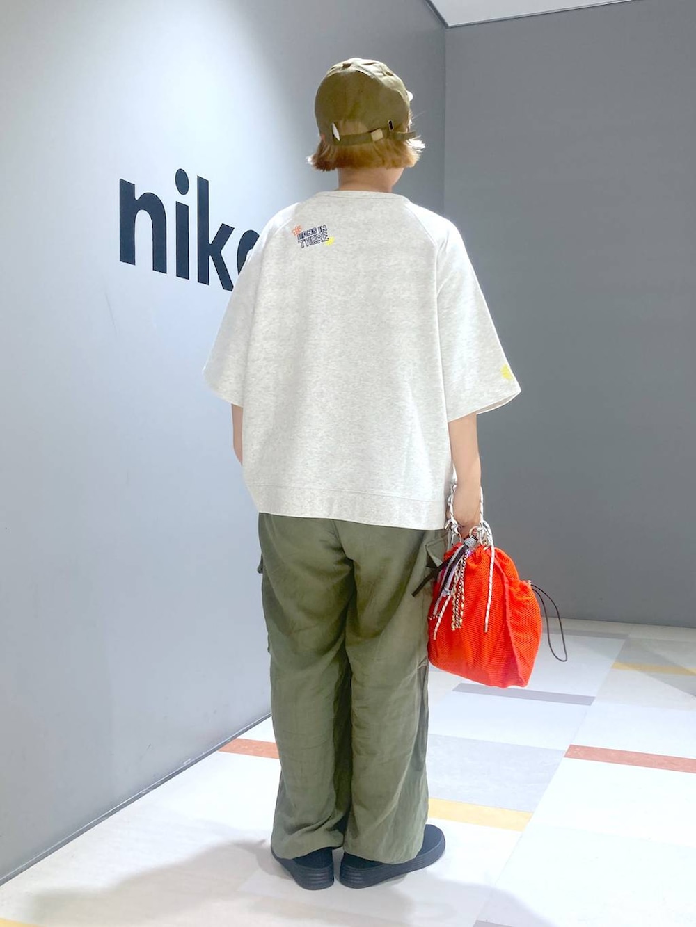 「低身長、体型カバー、ユニセックス」｜「niko and...のアソート刺繍半袖プルオーバー（Tシャツ/カットソー、ベージュ系）」を使った、タゾエさん（レディース・155cm）の夏コーディネートの3枚目の写真