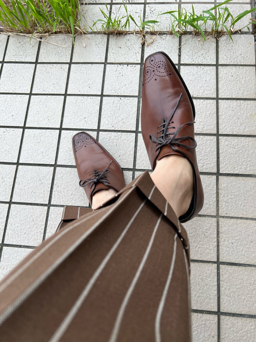 「UNITED ARROWSのアイテム（ネクタイ、ブルー系）」を使った、michi-michiさん（メンズ・165cm）の秋コーディネートの2枚目の写真