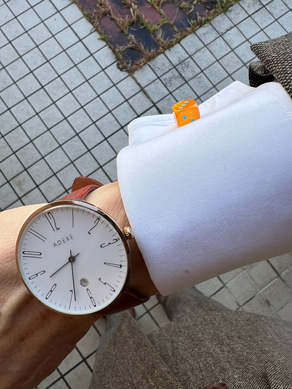 「MAKER'S SHIRT KAMAKURAのアイテム（ビジネスシャツ、ホワイト系）」を使った、michi-michiさん（メンズ・165cm）の冬コーディネートの2枚目の写真