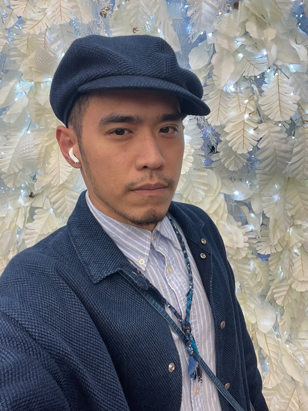 ポータークラシック　絣　カスリ　帽子　ベレー帽　ハンチング PORTER CLASSICのハンチング/ベレー帽（ブルー系）を使った人気