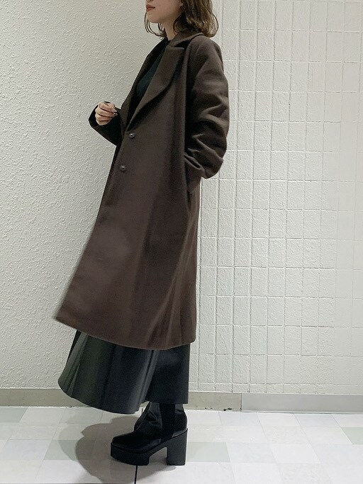 「dazzlinのスクエアハンドバッグ（ハンドバッグ、ブラック系）」を使った、mikiさん（レディース・153cm）の冬コーディネートの3枚目の写真