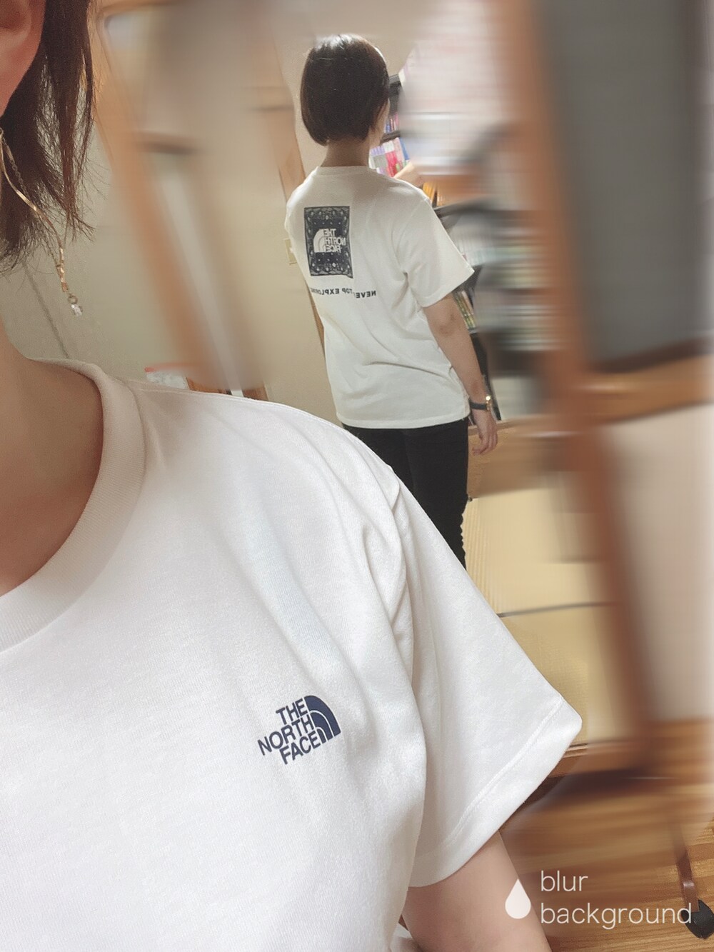 「THE NORTH FACE、alette blanc」｜「sheilのアイテム（デニムパンツ、ブラック系）」を使った、yukoさん（レディース・158cm）の夏コーディネートの2枚目の写真