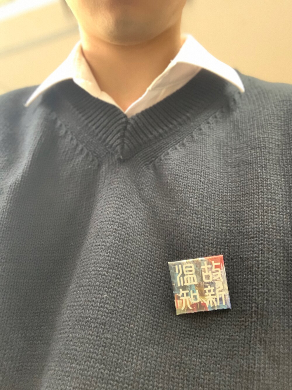 「UNIQLOのオックスフォードシャツ（長袖）（シャツ/ブラウス、ホワイト系）」を使った、りーしー/Lishi_2003さん（メンズ・163cm）の春コーディネートの2枚目の写真
