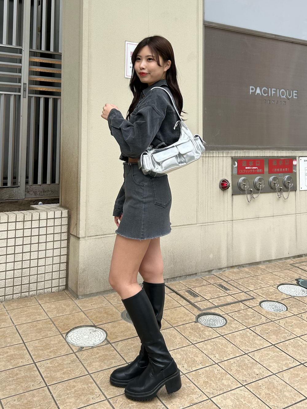 Chico デニムジャケット&デニムスカートセット（2023SS