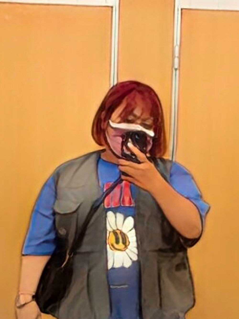 ブルー系のTシャツ/カットソー、その他のその他アウターを着用したレディースの夏コーディネートの2枚目の写真