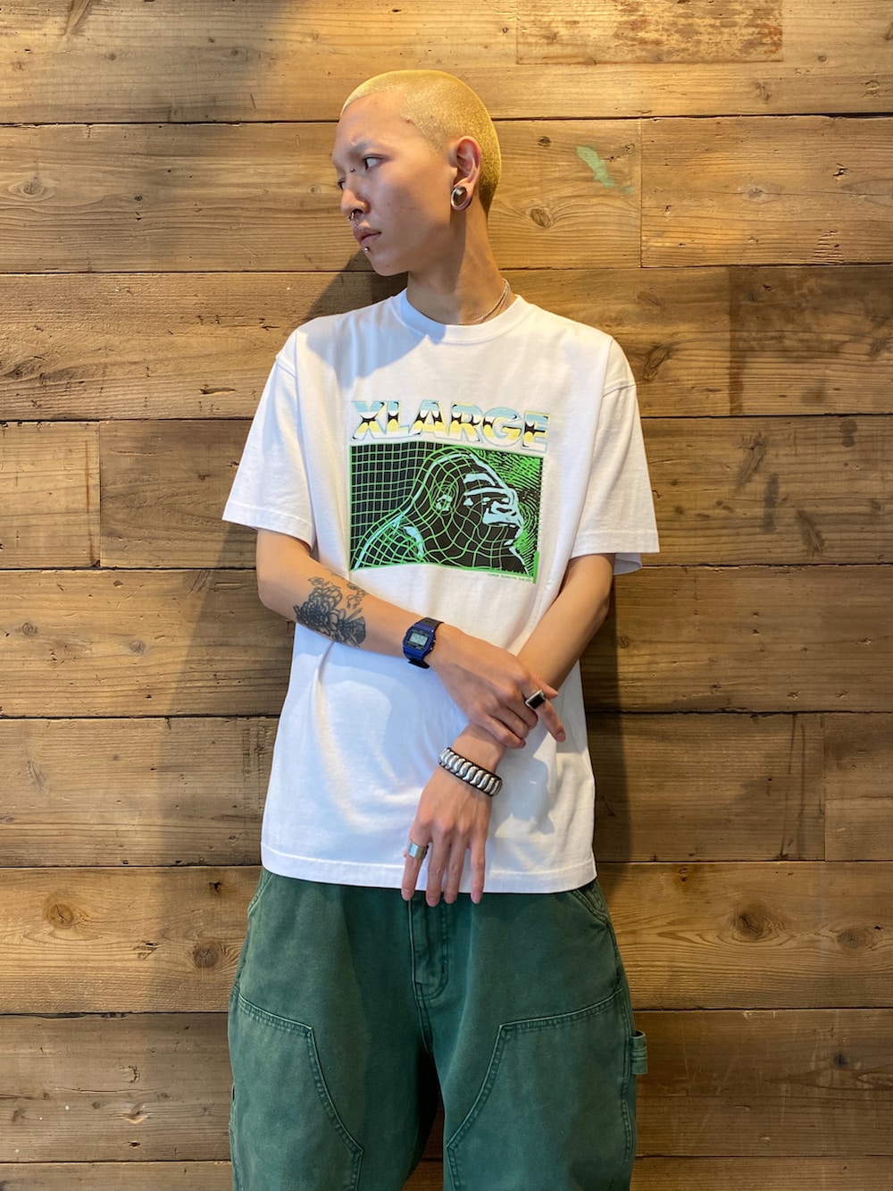 XLARGE ミリタリー風 ポケット付き 半袖Tシャツ デニムに合う◎ 梶田 健太郎(XLARGE梅田(HEP FIVE))|XLARGEのTシャツ