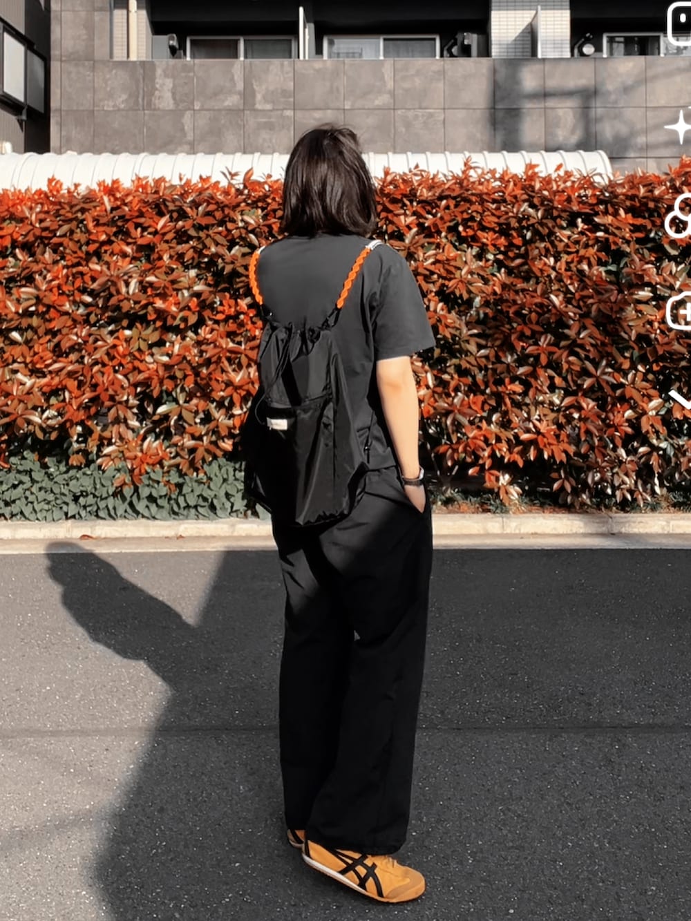 ocosic】編み紐4wayナップサックを使った人気ファッション