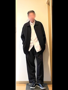 ウールブレンドスタンダードシャツ　ウールシャツ　グレージュ　秋冬コーデ ウールブレンドオーバーサイズシャツジャケット」の人気