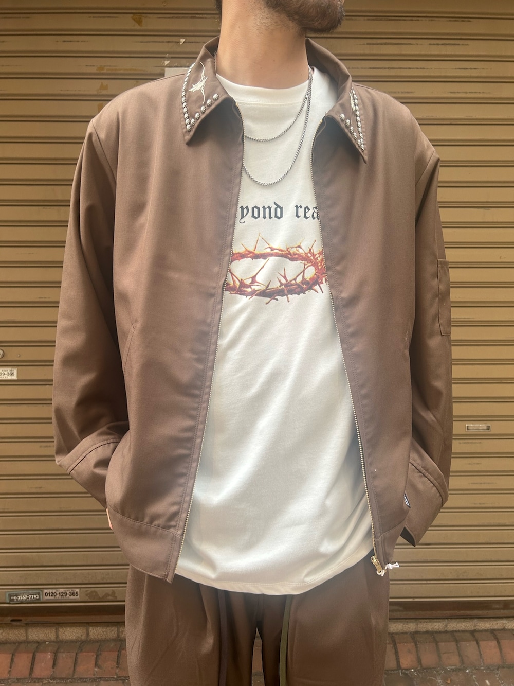 「Children of the discordanceのDickiesxChildren of the discordance/Dickies Jacket（その他アウター、ブラウン系）」を使った、Renさん（メンズ・182cm）の秋コーディネートの2枚目の写真