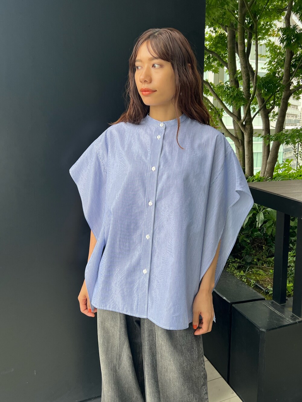 CLANE（クラネ）の「【CLANE/クラネ】STAND COLLAR WIDE BOX SHIRT 