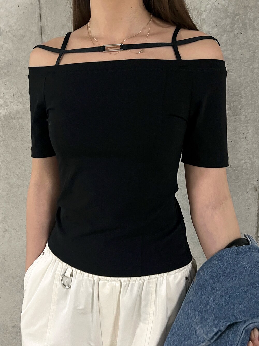 Jose moon STRAP OFFSHOULDER/ストラップオフショルダー STRAP OFFSHOULDER/ストラップオフショルダー（Tシャツ