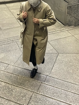MARGARET HOWELL ウール ステンカラーコート【未使用】 MARGARET HOWELL（マーガレットハウエル）の「SATIN WOOL TWILL