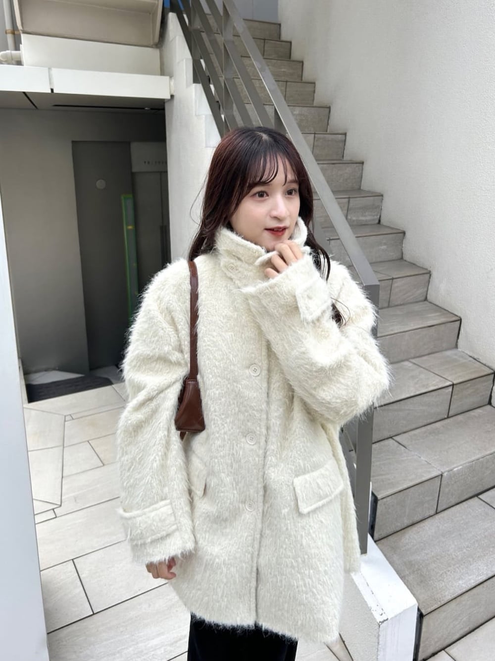 カスタネ シャギーコート kastane シャギーコートアイボリー