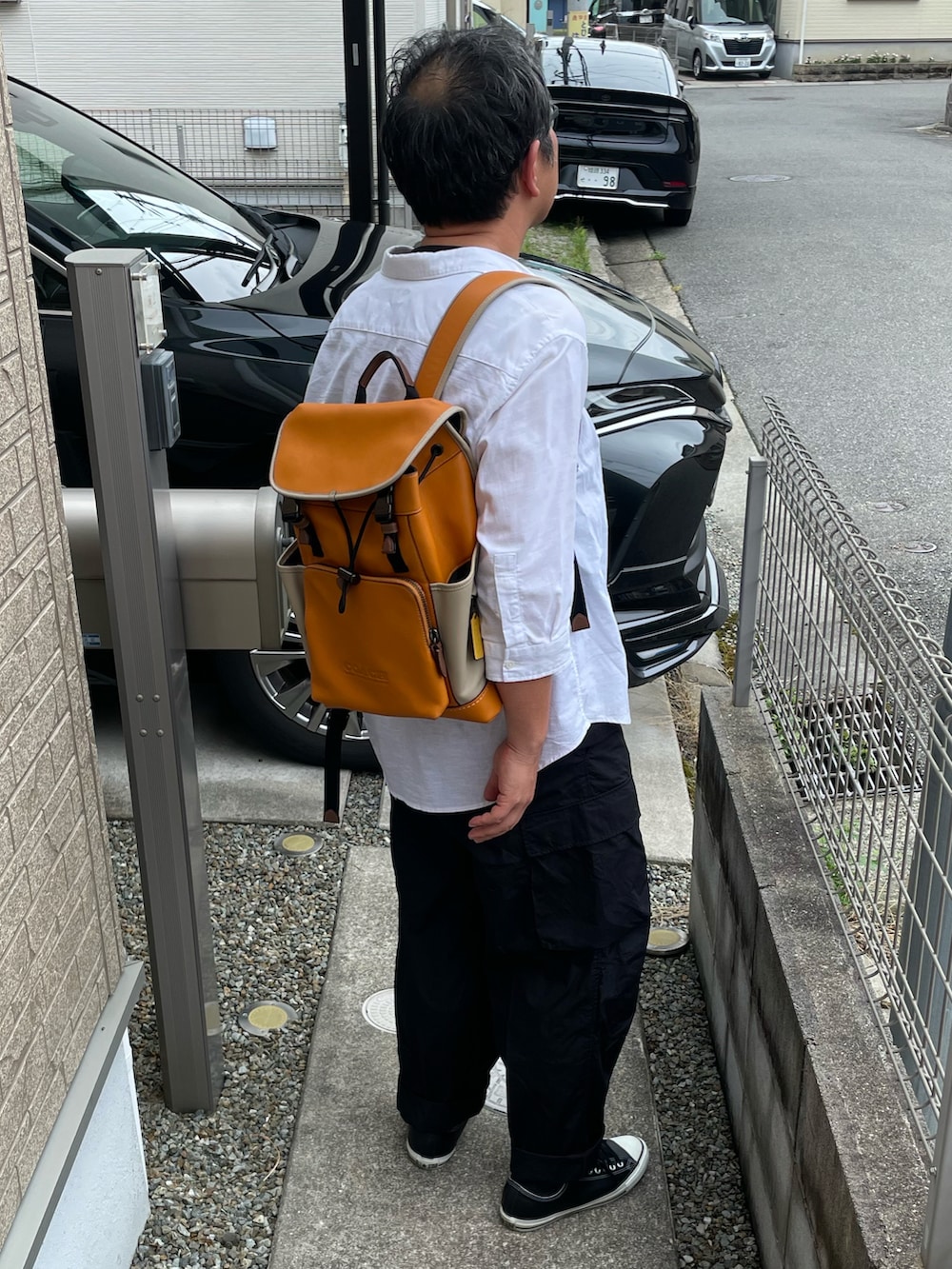 「お出かけコーデ」｜「B.C STOCKのコットンリネン ７分袖シャツ（シャツ/ブラウス、ホワイト系）」を使った、yukky19811214さん（メンズ・175cm）の夏コーディネートの2枚目の写真