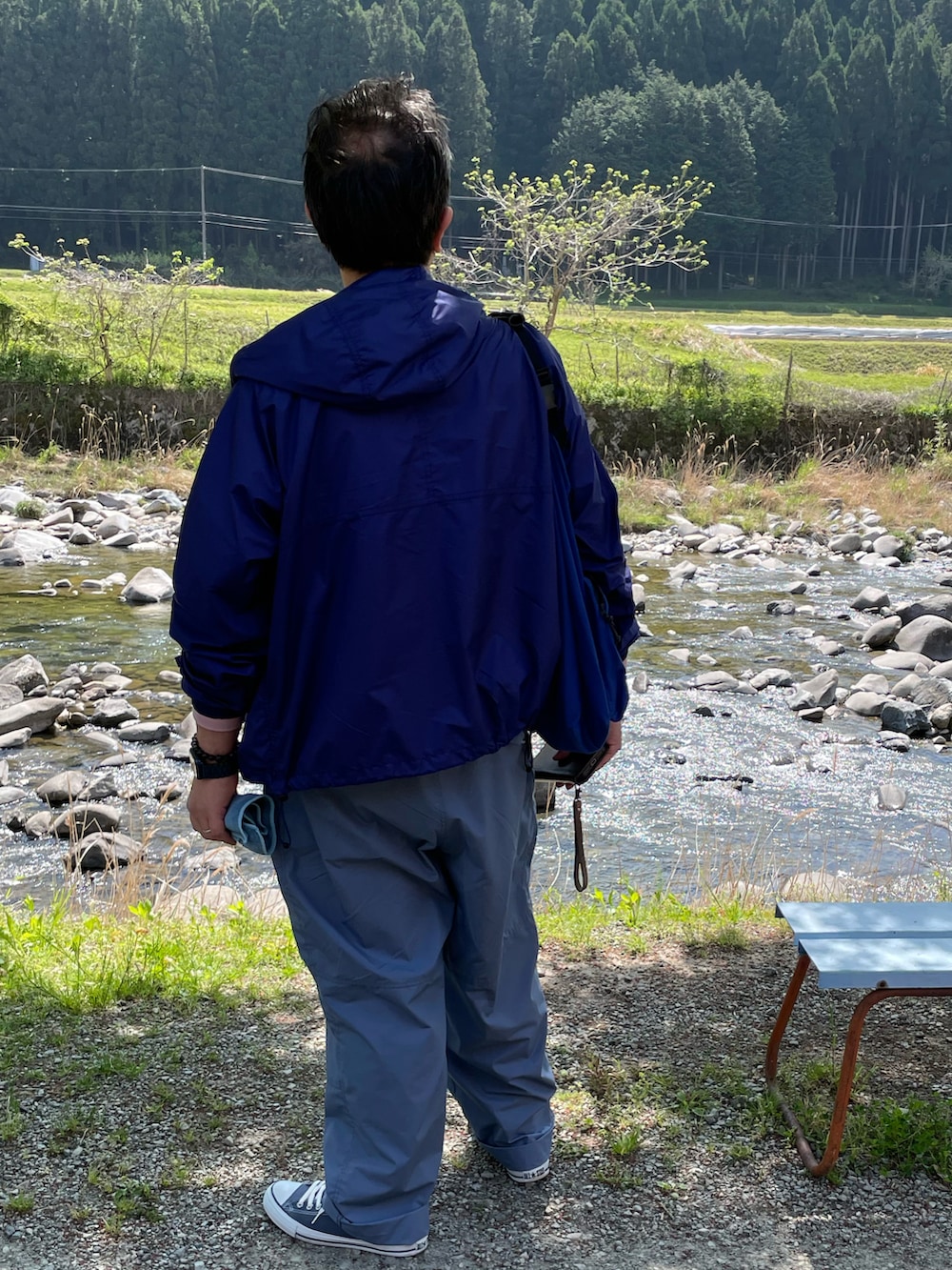 「ドライブ」｜「THE NORTH FACE PURPLE LABELのノースフェイスパープルレーベル　マウンテンウィンドパーカー（マウンテンパーカー、パープル系）」を使った、yukky19811214さん（メンズ・175cm）の春コーディネートの2枚目の写真