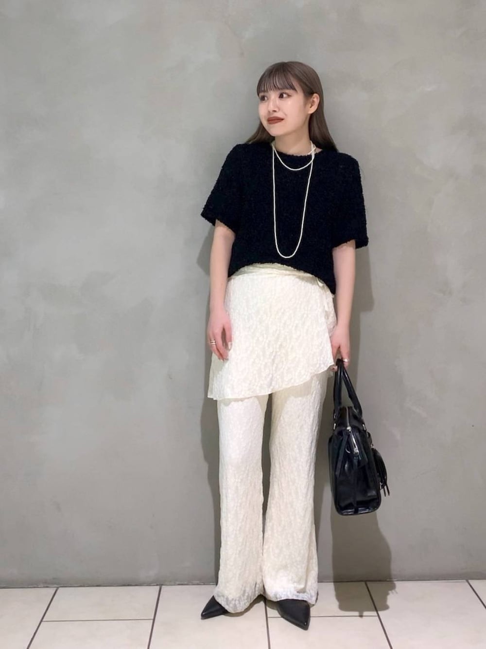ジーナシスのレーススカートレイヤードパンツ JEANASIS｜レーススカートレイヤードパンツ | Rakuten Fashion