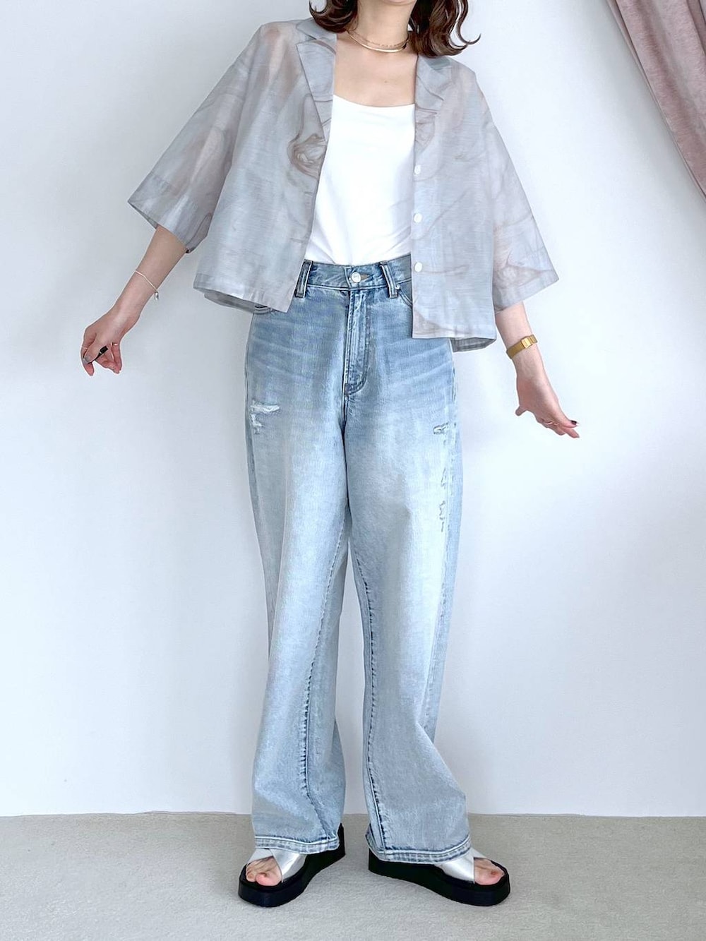 MIKA(LOWRYS FARM イオンレイクタウン)｜LOWRYS FARMのシャツ/ブラウスを使ったコーディネート - WEAR