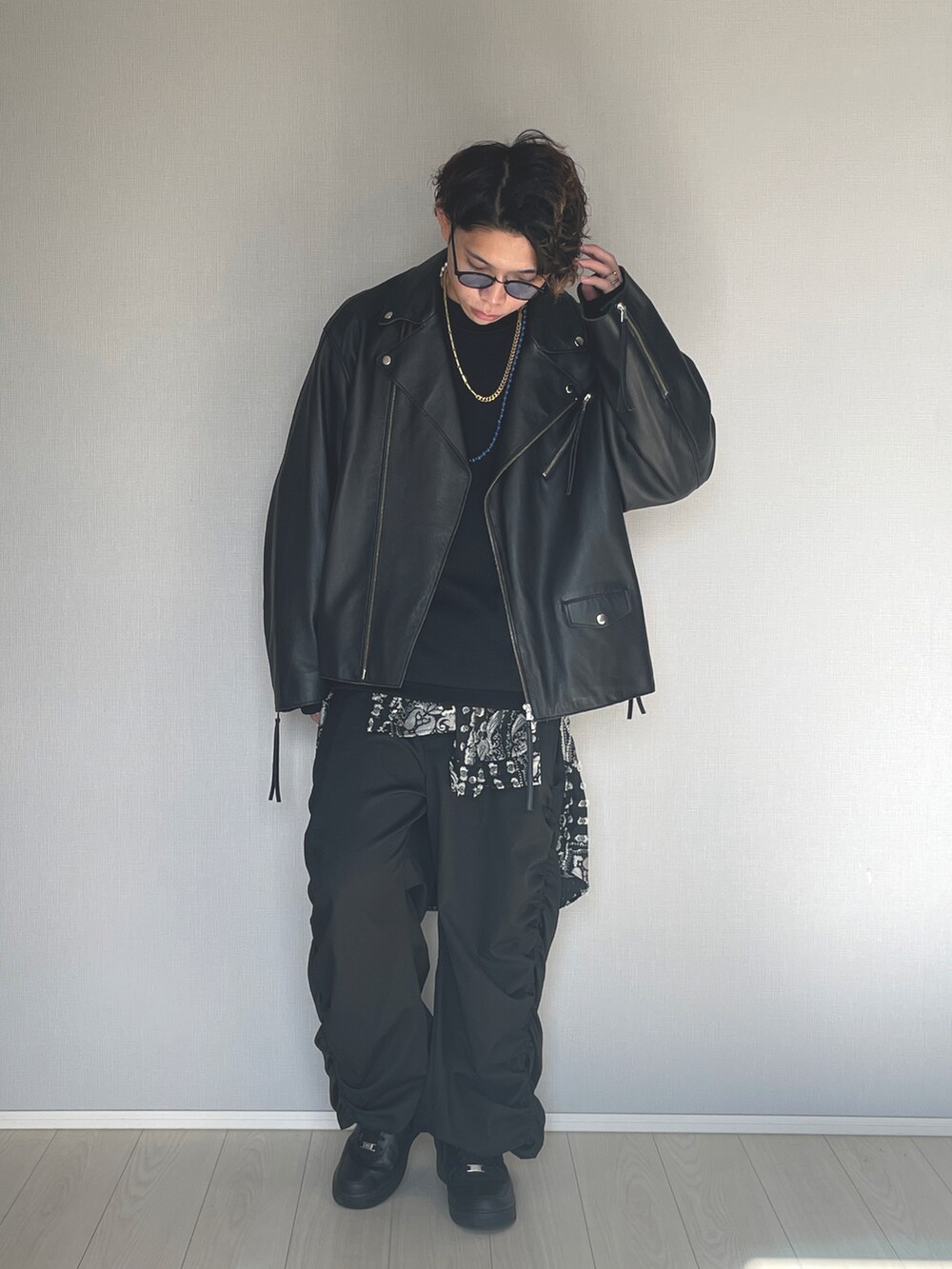 UNISEX》Lamb leather Prime-Over Double Rider Jacket/ラムレザー