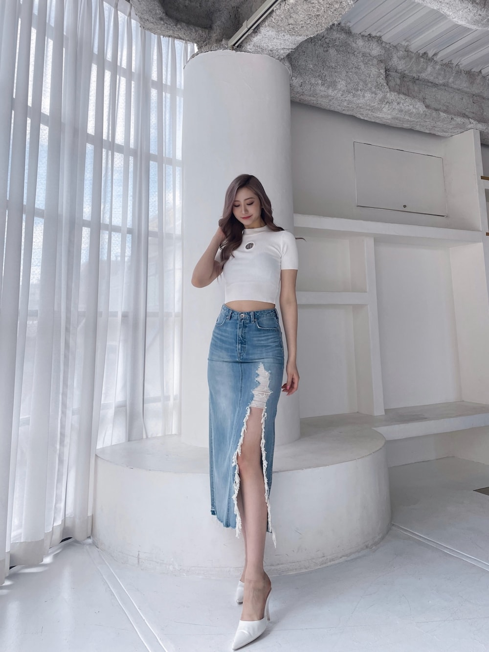 Juria(GYDA)｜GYDAのデニムスカートを使ったコーディネート - WEAR