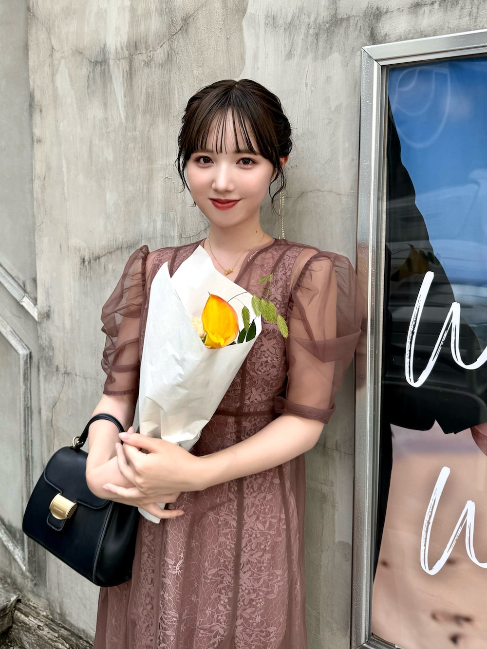ありすさんの「【LEJA】花柄総レースパフスリーブウエストリボンキャミワンピースセットアップ美脚効果ドレス結婚式 パーティードレス 20代 30代（Leja）」を使ったコーディネートの2枚目の写真